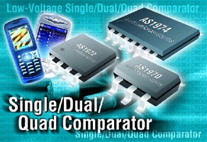 Comparator ICs target battery-powered applications.