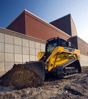 Attachments transform skid steers/track loaders into bulldozer..