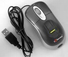 Biometric Mouse securely protects encrypted data.