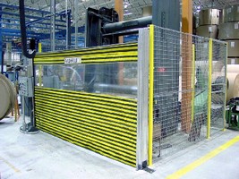 Barrier Door System protects personnel from machinery.