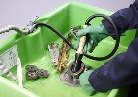 Parts Cleaning System utilizes bioremediation process.
