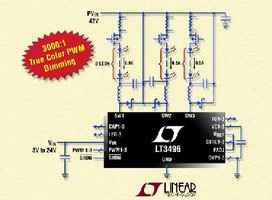 DC/DC Converter offers 3,000:1 true color PWM dimming.