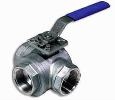 Three Way Valves are offered in brass or stainless steel.
