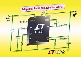 DC/DC Converter includes boost and Schottky diodes.