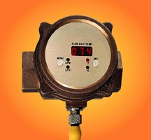 Flowmeter/Temp Transmitter measures water and coolant.