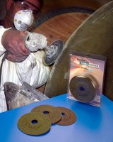 Abrasive Wheels grind and sand fiberglass.