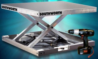 Portable Lifting Platform adjusts to workers' needs.