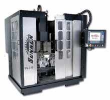 Vertical CNC Honing System sizes and finishes deep bores.