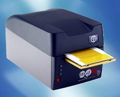 Desktop Thermal Printer produces industrial labels.