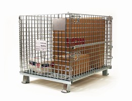 Wire Mesh Containers provide high density, bulk storage.