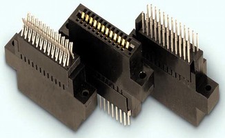 Edgecard Connectors have staggered, dip solder contacts.