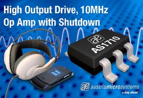 Operational Amplifier requires only 1.6 mA supply current.