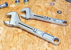 Adjustable Wrench features 1.2 in. maximum jaw opening.