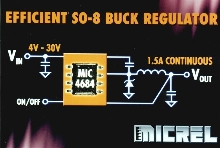 Buck Regulator is over 85% efficient.