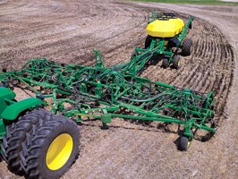 Air Hoe Drills offer depth control for seed and fertilizer.