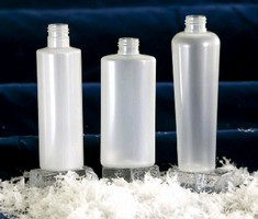 Masterbatches give PET bottles frosted-glass look.