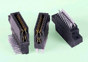 Edgecard Connectors accommodate PCB thickness of 0.093 in.