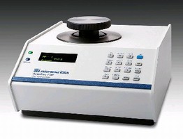 Pycnometer measures small amounts of sample.