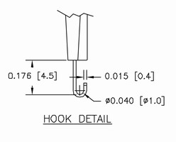 Anti-Rotational Hook enables side-by-side hook-ups.