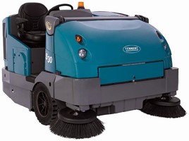 Rider Sweeper is designed for indoor and outdoor jobs.