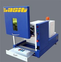 Fiber Laser engraves and marks coated/uncoated materials.