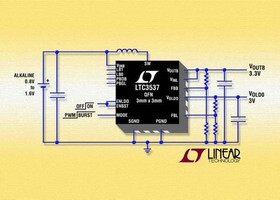 DC/DC Converter features output disconnect and LDO.