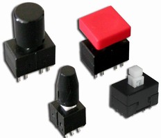 Miniature Pushbutton Switches offer myriad style options.