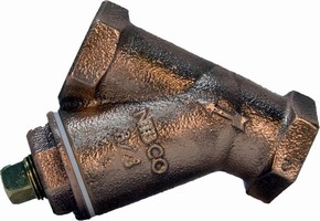 Cast Bronze Y-Strainer traps foreign matter in pipelines.