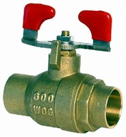 Ball Valve features stainless steel thumb grip T-handle.