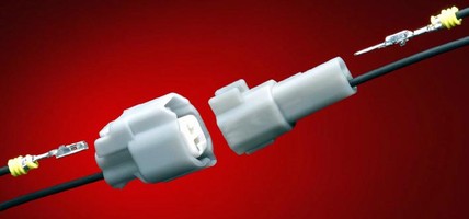Cable-Sealed 1x2 Connectors suit small-circuit applications.