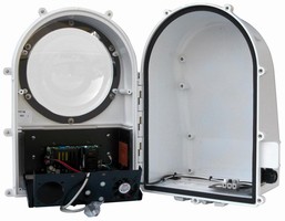 Enclosure protects IP network cameras from extreme weather.