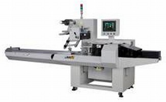 Servo Flow Wrapper operates at speeds to 250 packs/min.