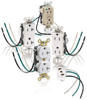 Electric Receptacles incorporate right-angle wiring module.