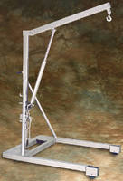 Hydraulic Floor Cranes are constructed of stainless steel.