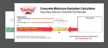 Slide Calculator simplifies concrete moisture test math.
