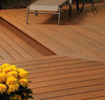 Composite Decking is offered in tropical wood colors.