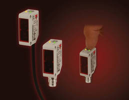 Mini Photoelectric Sensors offer pushbutton programming.