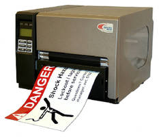 Thermal Transfer Printer produces industrial signs, labels.