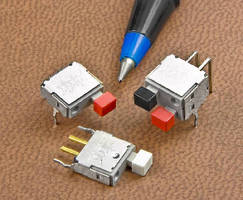 PCB Pushbutton Switches mount in tight fitting applications.