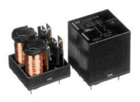 Compact DC Power Relay can switch up to 450 Vdc, 10 A.