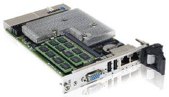 CompactPCI CPU Board uses 45 nm Intel Core 2 Duo processor.