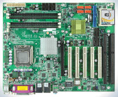 Motherboard supports PCIe, PCI, and ISA cards.