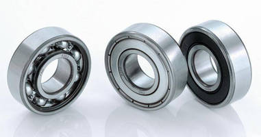 Deep Groove Ball Bearings offer minimized noise/friction.