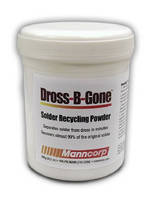 Powder recycles solder by separating dross.