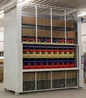 Vertical, Motorized Carousel optimizes parts storage.