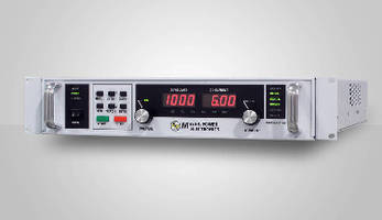 DC Power Supplies offer voltage ratings up to 1,000 Vdc.
