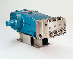Triplex Plunger Pump delivers 7,000 psi at continuous duty.