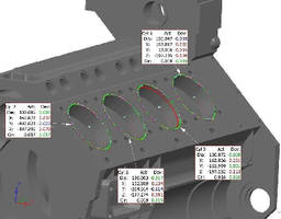 Inspection Software checks part dimensions against CAD data.