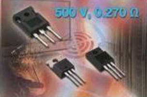 Power MOSFETs feature 0.270 W RDS(on).