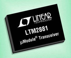 Transceiver integrates isolated power.